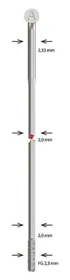Produktbild von Alpina-Speiche, Edelstahl konifiziert, 2,34 x 260 mm