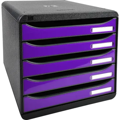 Immagine prodotto di Cassettiera Exacompta Big Box Plus Iderama Violet Glossy 5 cassetti A4+