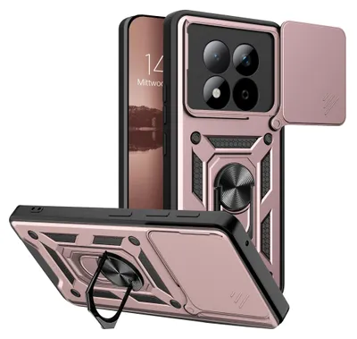 Produktbild von Armor Handyhülle für Xiaomi Redmi Note 15 Pro 5G Kameraschutz Handy Panzer Case Cover Schutzhülle Outdoor Farbe: Rosegold