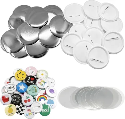 Imagen del producto de Botones para hacer tú mismo, 58 mm, 100 unidades, de metal y plástico