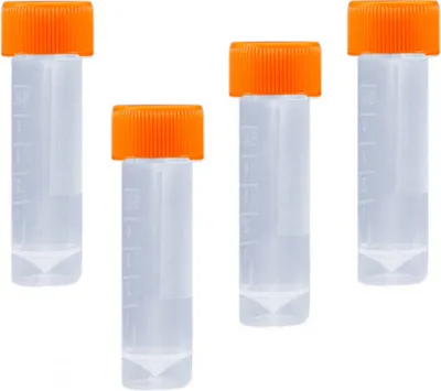 Obrázek produktu pro Sada 100 plastových zkumavek (5 ml, polypropylen, se šroubovacím uzávěrem)