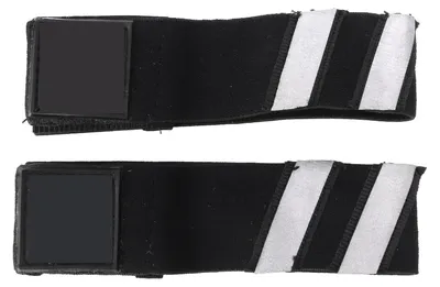 Image de 2 pièces/jeu Bandes réfléchissantes pour jambes de vélo Résistance aux rayures Sécurité en extérieur Ceinture d'équitation pour l'équitation Blanc