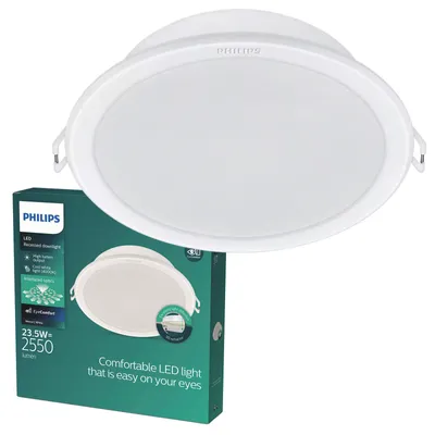 Zdjęcie produktu dla Philips Funkcjonalność Podtynkowa oprawa oświetleniowa Meson 23,5 W 215 mm, Oświetlenie miejscowe wpuszczane, 1 szt., LED, 4000 K, 220-240 V, Biały