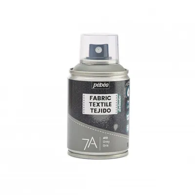 Produktbild von Pebeo 7A Aerosol Textilfarbe auf Wasserbasis, 100 ml, Grau