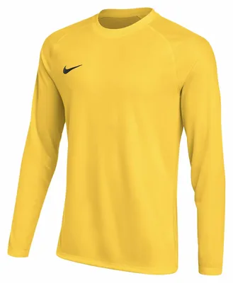 Image de T-shirt de football manches longues Nike Dri-FIT Park VIII pour hommes, couleur jaune/noir, modèle HV82