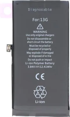 Produktbild von Akku für Apple  iPhone 13 Li-Polymer, 3,84V, 3227mAh ersetzt  A2655 diagnostizierbar