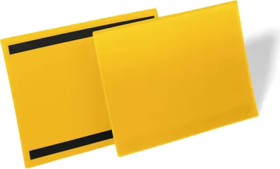 Produktbild von DURABLE Kennzeichnungstaschen magnetisch A4 quer 50 St., gelb