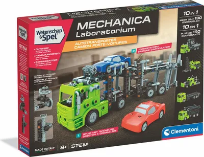 Produktbild von Clementoni Mechanik Bausatz Autotransporter STEM Spielzeug grün