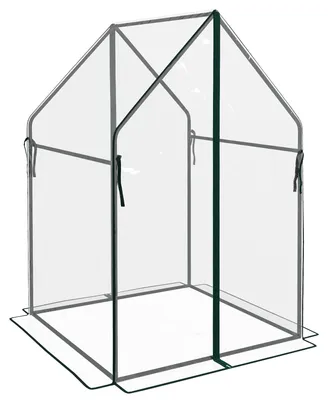 Produktbild von Outsunny Foliengewächshaus, Gewächshaus, Treibhaus mit Doppeltür, PE Transparent