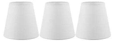 Produktbild von 3 Stück moderner Lampenschirm aus Stoff im europäischen Stil, E14-Clip-On-Lampenschirm für Kerzenleuchter