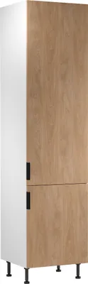 Produktbild von Hochschrank 60 cm Küchenblock küchenmöbel, Sorento D60T AX Sonoma Eiche/Weiß