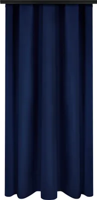 Produktbild von Blickdichte Gardine mit Kräuselband, Fertig Vorhang, Maße: 140x240 cm, Farbe: Dunkelblau