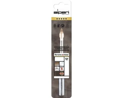 Obrázok produktu pre Alpen Keramo Extreme 0030000600100 Tile drill bit 6 mm Total length 115 mm Cylinder shank 1 pc(s)