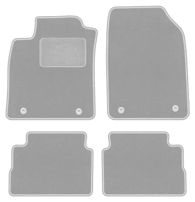 Image de Tapis de sol en moquette pour Opel Vectra C 2002-2008 (liftback/à hayon/berline) – jeu 4 pièces, gris, sur mesure – Wielganizator OSLO