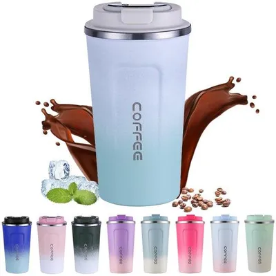 Produktbild von Thermobecher 510ml, BPA-frei, doppelwandig, vakuumisoliert, rostfrei, für unterwegs