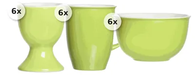 Produktbild von Frühstücks-Set 18 tlg. Doppio grün