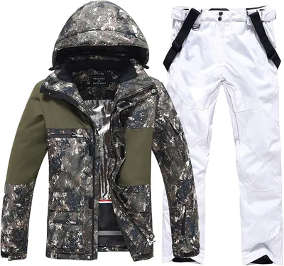 Produktbild von Skianzug für Herren, Schneeanzug, warm, winddicht, 2-teiliger Schneeanzug