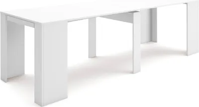 Produktbild von Ausziehbarertisch, 262x90x77cm, Für 12 Gäste, Esszimmertische, Weiß