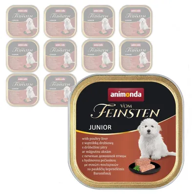 Produktbild von Animonda Vom Feinsten Junior 12x150g Nassfutter für Welpen mit Geflügelleber