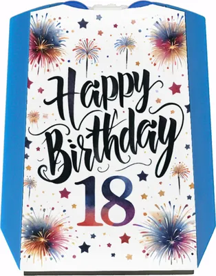 Produktbild von 18. Geburtstag Feuerwerk Parkscheibe mit Spruch Happy Birthday