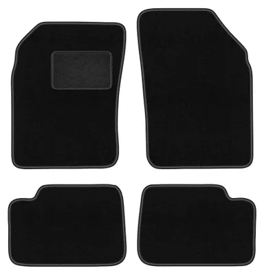 Produktbild von Velours-Fußmatten für Nissan Micra K11 1992-2003 (Schrägheck) – 4-tlg, Schwarz, passgenau – Wielganizator LUX