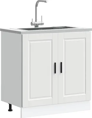 Obrázok produktu pre Nábytok Drezová skrinka Porto biela 80x46x81,5 cm Materiál na báze dreva - Kuchynské linky 853927