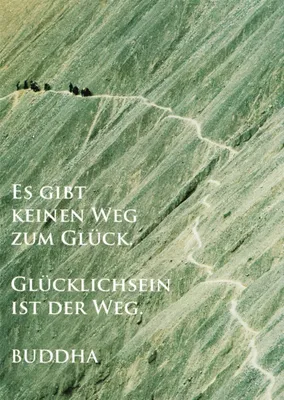 Produktbild von Postkarte "Es gibt keinen Weg zum Glück. ..."