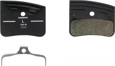 Zdjęcie produktu dla Klocki hamulcowe tarczowe SHIMANO P03A-RF, z żywicy z żebrami chłodzącymi – wysoka skuteczność hamowania...