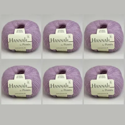 Produktbild von 6x Hannah by Permin – Luxusgarn aus Wolle, Seide & Kaschmir (21 helllavendel)