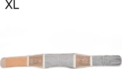 Immagine prodotto di Cintura per magnetoterapia autoriscaldante, supporto per la schiena, supporto lombare, traspirante, unisex (Beige XL)