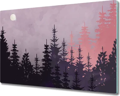 Produktbild von Coloray Küchenbrett Kochplattenabdeckung Hackbrett Schneidebrett Herdabdeckplatte 80x52 cm - Waldmondhimmel