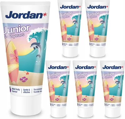 Produktbild von Jordan | Zahnpasta - Zahnpasta Junior - 6-12 Jahre - Fruchtiger Geschmack - Kariesprophylaxe - Ohne Sls