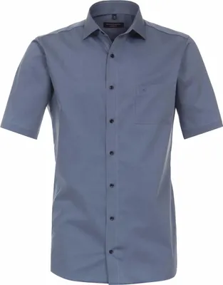 Produktbild von CASAMODA Herren Businesshemd Kurzarm Kent Modern-Fit Blau 40