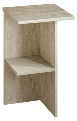 Image de CALICOSY - Table de chevet carrée avec étagère H60 cm - LERAY