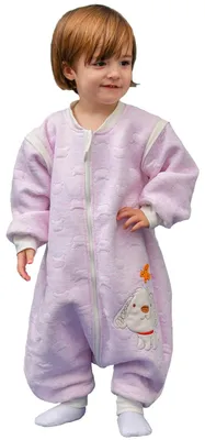 Immagine prodotto di Omgoods - Sacco nanna per neonati con maniche lunghe e piedini - Sacco nanna in cotone unisex
