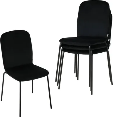 Produktbild von Woltu W0ATT0408-4, Schwarz, Drinnen, 150 kg, 4 Stück(e)