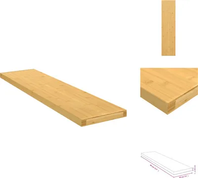 Obrázok produktu pre vidaXL Nástenná polica 80x20x2,5 cm bambus - Nástenné police