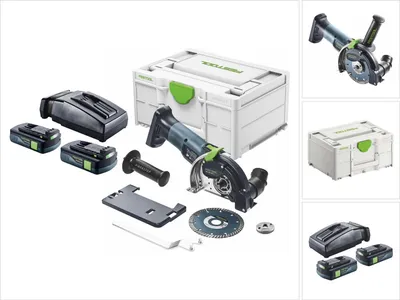Produktbild von Festool DSC-AGC 18-125 FH EB-Basic Akku Freihandtrennsystem 18 V 125 mm Brushless + 2x Akku 3,0 Ah + Ladegerät + Systainer