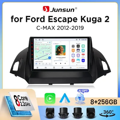 Obrázok produktu pre Autorádio s bezdrôtovým pripojením CarPlay a Android Auto - 9-palcová HD obrazovka IPS - 6 GB RAM, 128 GB úložisko - vhodné pre modely Ford Escape, Kuga, C-MAX