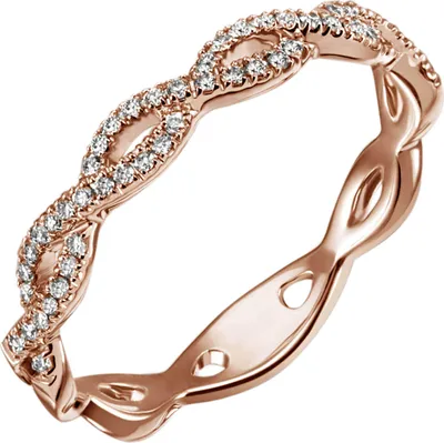 Produktbild von Ring aus 585 Gold Rotgold mit 49 Diamanten Brillanten 0,22ct. Fingerring Damen Innenumfang 58mm  Ø18.5mm