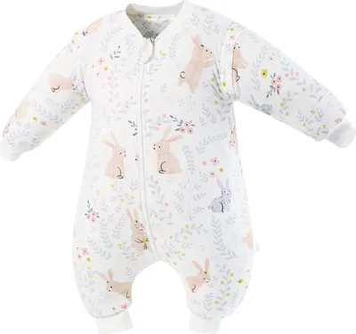 Produktbild von Baby Schlafsack Winter mit Füßen und Langarm 1,5TOG Baumwolle Babyschlafsäcke für Säuglinge Kleinkinder Ganzjährig Langarm Baby Schlafanzug für Neugeborene (Wonderland, 65-80 cm)