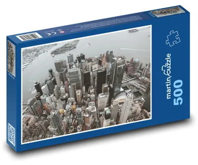Produktbild von martinpuzzle - Puzzle 500 Teile - Panorama - Wolkenkratzer, Gebäude