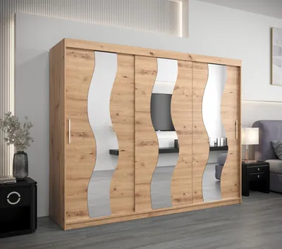 Produktbild von Schwebetürenschrank HEDVIKA – Breite 250 cm, Eiche Artisan