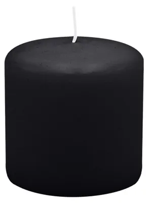 Produktbild von Stumpenkerzen 70 x  Ø 70 mm, Schwarz, 12 Stück