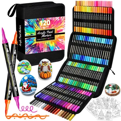 Produktbild von Acrylstifte 120 Farben - Malstifte - Kreatives Set - Acrylmarker