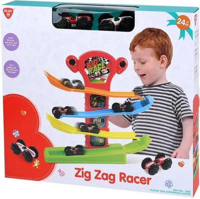 Produktbild von Playgo – Zick-Zack-Rennautobahn mit 2 Rennwagen