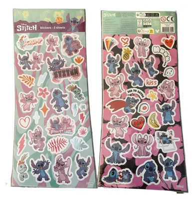 Produktbild von Disney Lilo&Stitch Aufkleber – 2 Bögen mit Angel, Stitch, Schrulle und seine Freunde über 50 Sticker