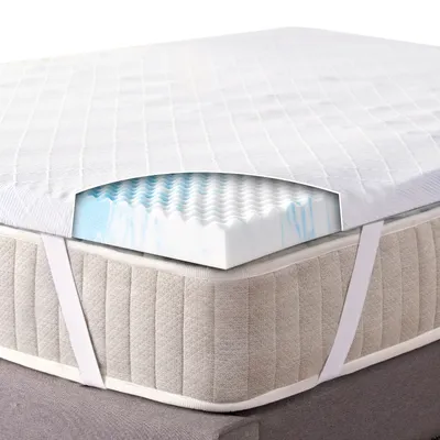 Produktbild von WENTA Topper 5-Zonen Gel-Memory-Foam Matratzentopper 120X200 cm, Höhe7.5cm, Atmungsaktive, hochdichte Auflage, inklusive abnehmbarem und weichem Bezug