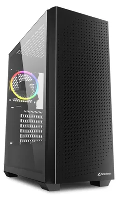 Zdjęcie produktu dla Sharkoon VS9, Midi Tower, PC, Czarny, ATX, micro ATX, Mini-ITX, Metal, 15,8 cm