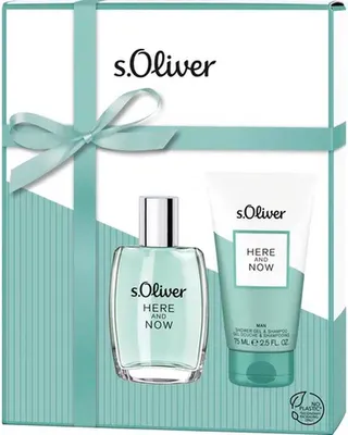 Produktbild von s.Oliver Here and Now for Men 30 ml EdT Set mit Shower Gel